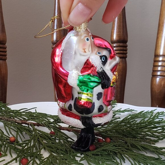 Sumit Blown Santa Glass Christmas Ornament - Picture 2 of 8